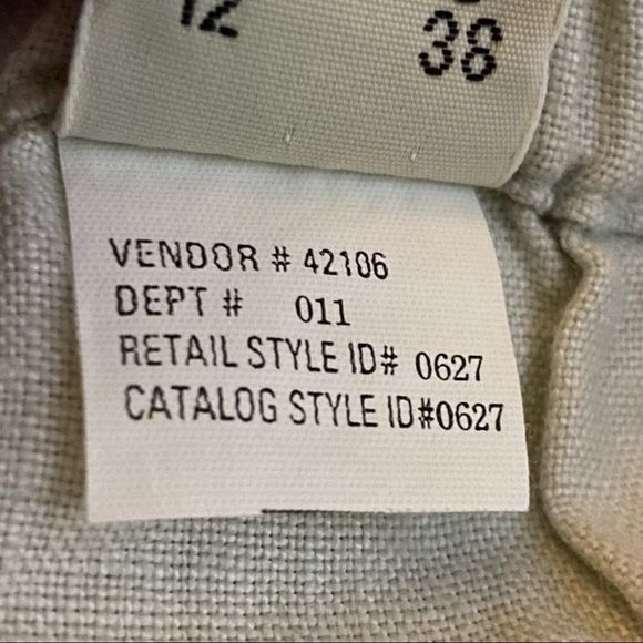 Eddie Bauer High Waist Button Up/Tie Linen Pants 8 - Picture 6 of 6